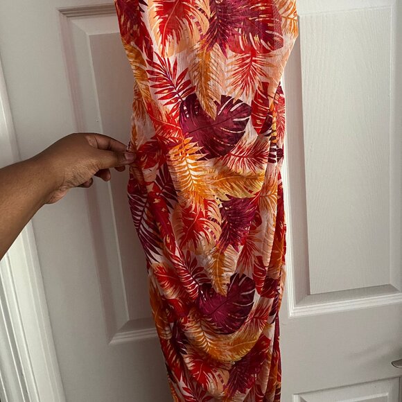 Plus Size Summer Vacation Floral Swim Dress Cover Up - Picture 1 of 3